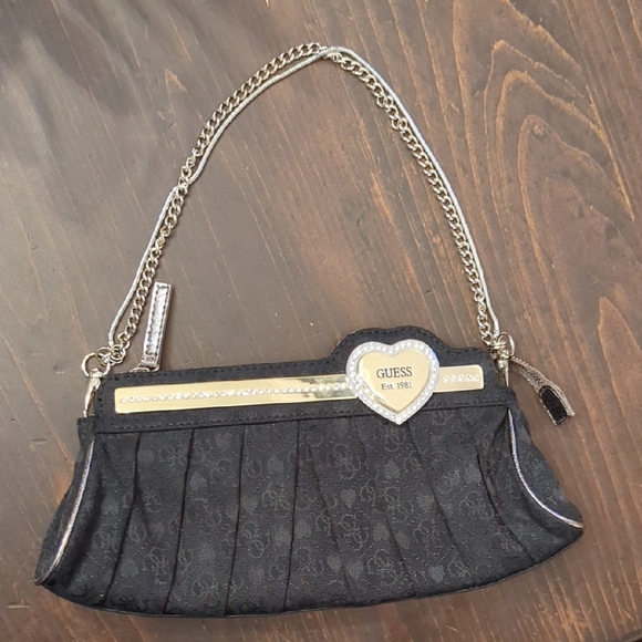 Guess Handbags - GUESS Black and Gold Women's Bag